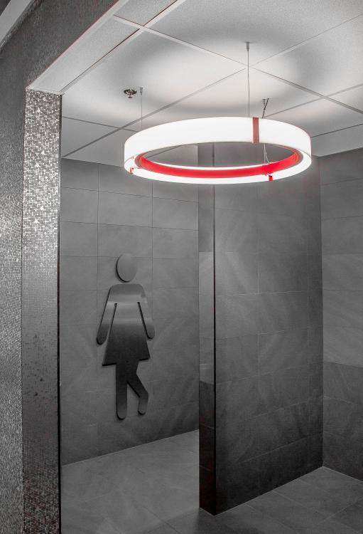 Cinema restroom LED luminaire