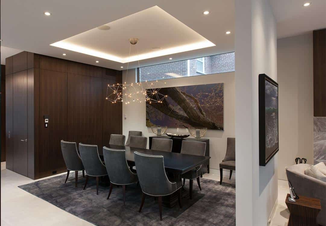 Dining room drop ceiling LED lighting