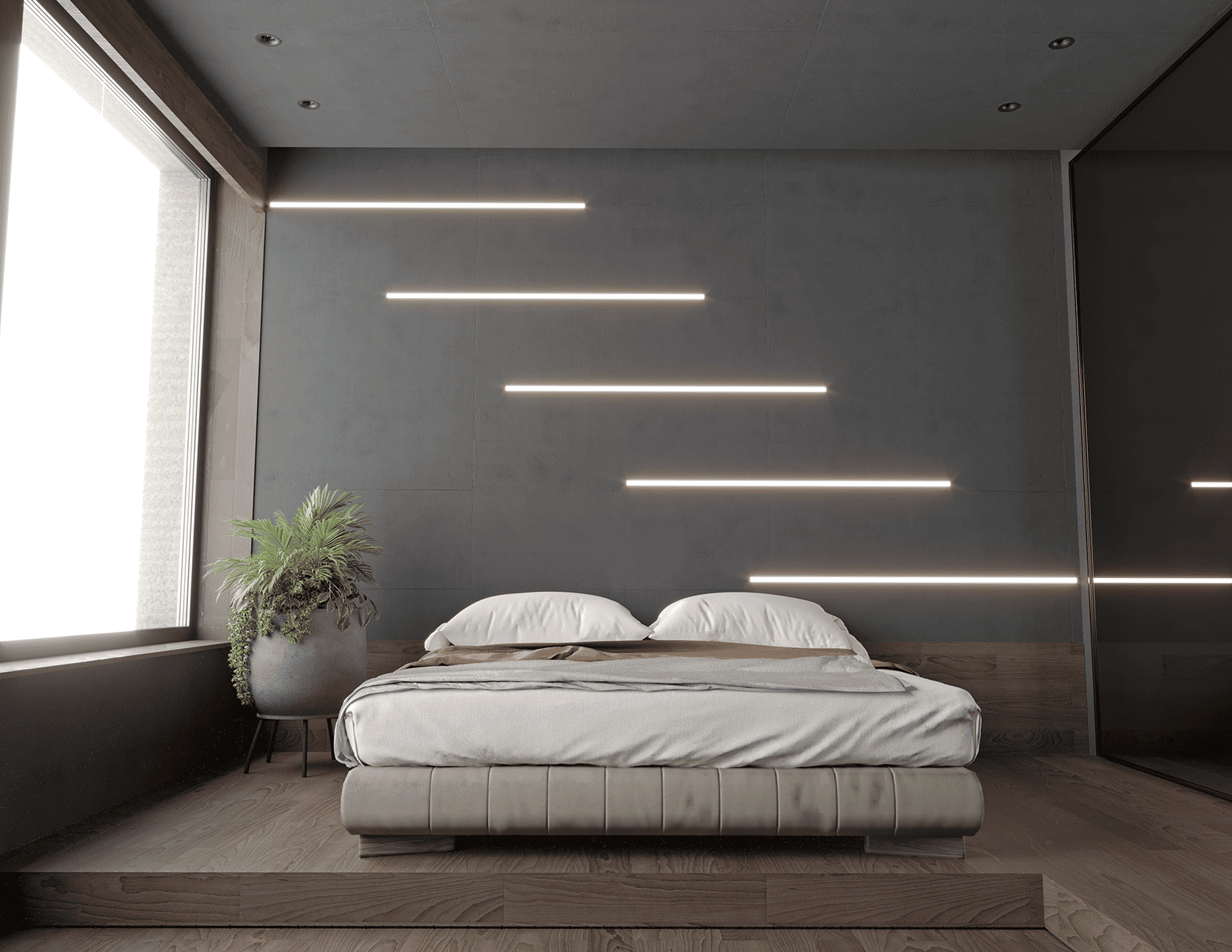 Bedroom recessed lighting