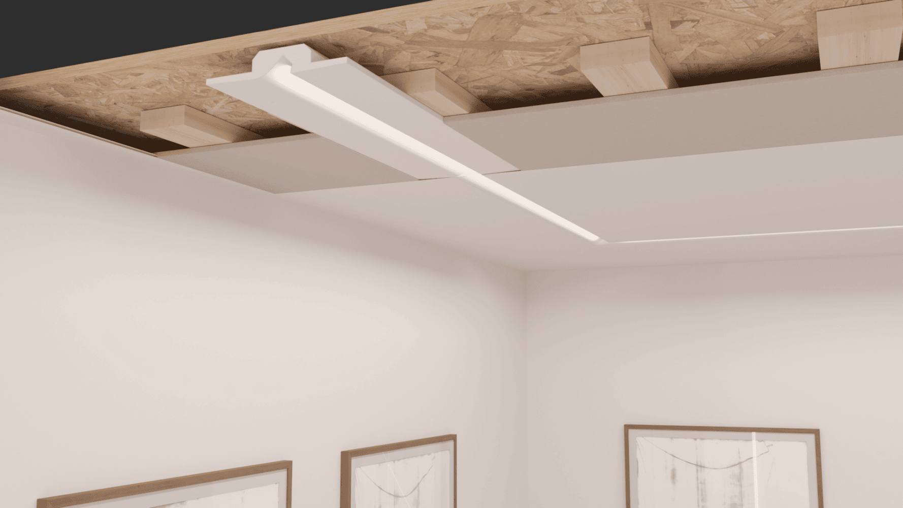 Installation of a home linear ligth with the Gypsum Latus